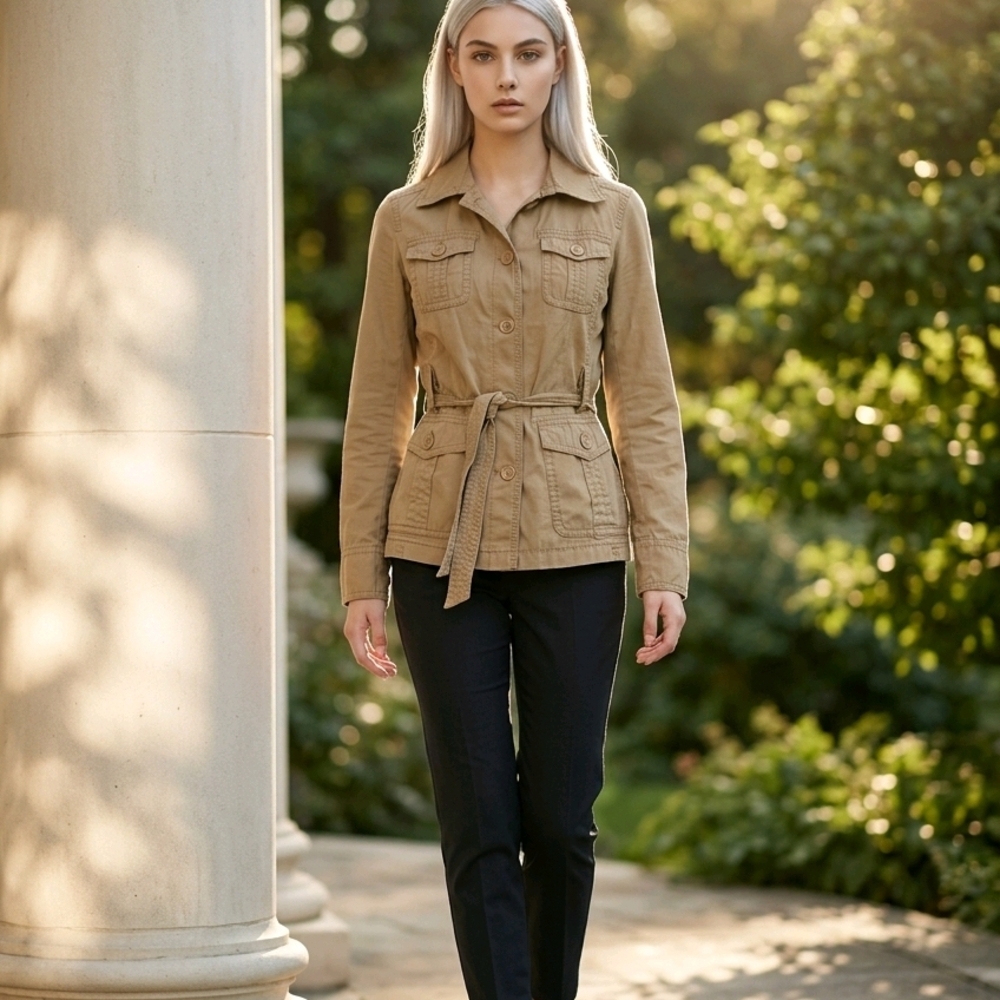 J. Crew Tan Belted Utility Jacket